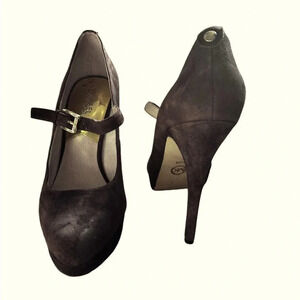 Michael Kors Womens Brown Suede Mary Jane Stiletto Platform Heels US size 10